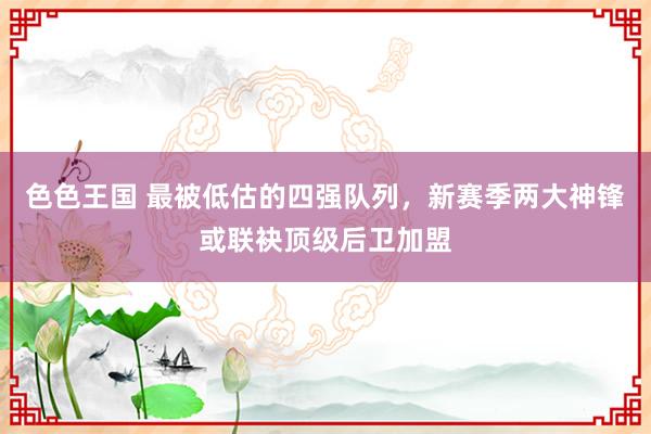 色色王国 最被低估的四强队列，新赛季两大神锋或联袂顶级后卫加盟