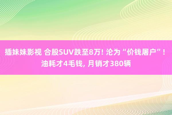 插妹妹影视 合股SUV跌至8万! 沦为“价钱屠户”! 油耗才4毛钱， 月销才380辆