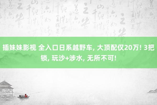 插妹妹影视 全入口日系越野车， 大顶配仅20万! 3把锁， 玩沙+涉水， 无所不可!