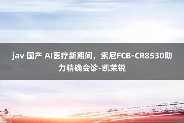 jav 国产 AI医疗新期间，索尼FCB-CR8530助力精确会诊-凯茉锐