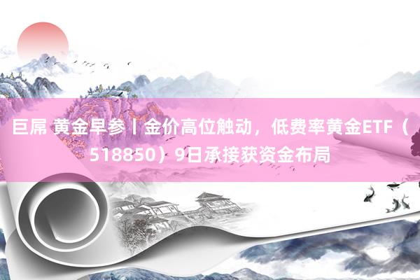 巨屌 黄金早参丨金价高位触动，低费率黄金ETF（518850）9日承接获资金布局