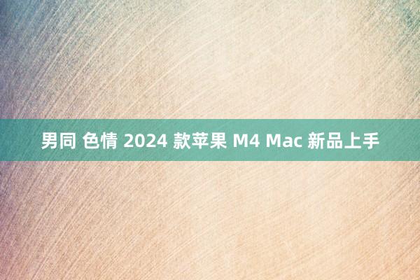 男同 色情 2024 款苹果 M4 Mac 新品上手