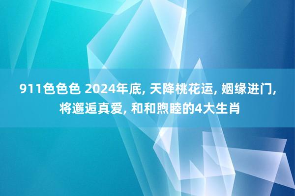 911色色色 2024年底， 天降桃花运， 姻缘进门， 将邂逅真爱， 和和煦睦的4大生肖