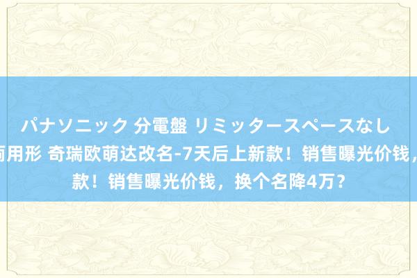 パナソニック 分電盤 リミッタースペースなし 露出・半埋込両用形 奇瑞欧萌达改名-7天后上新款！销售曝光价钱，换个名降4万？